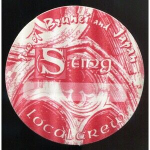 Vintage 1995 Sting Brunei Japan Backstage Pass Local Crew